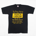 Vintage Y2k Police Officer Parody Crude Lay on Your Back Black T Shirt Mens M