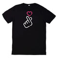 Korean Finger Heart K Pop Heart Hand Sign T-Shirt