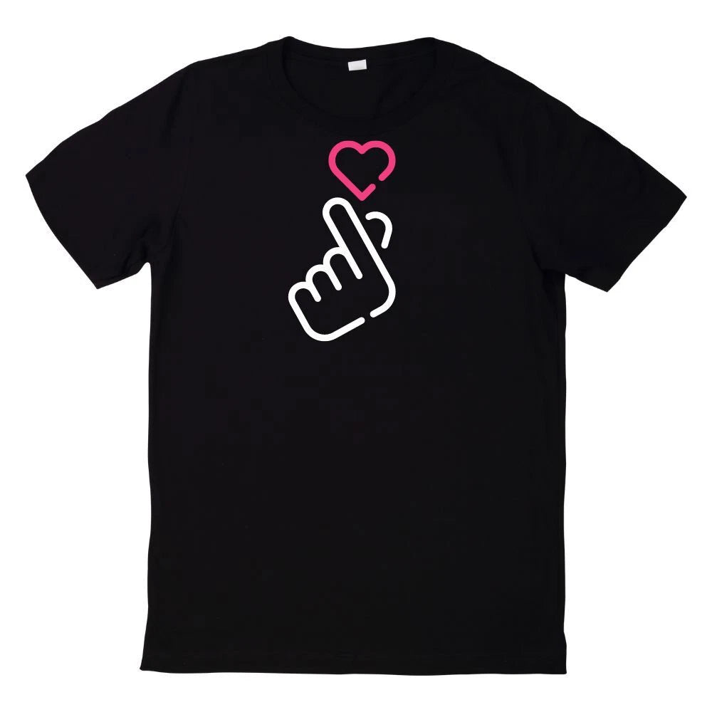 Korean Finger Heart K Pop Heart Hand Sign T-Shirt