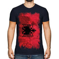 ALBANIA GRUNGE FLAG MENS T-SHIRT TEE TOP SHQIPËRIA FOOTBALL ALBANIAN GIFT SHIRT