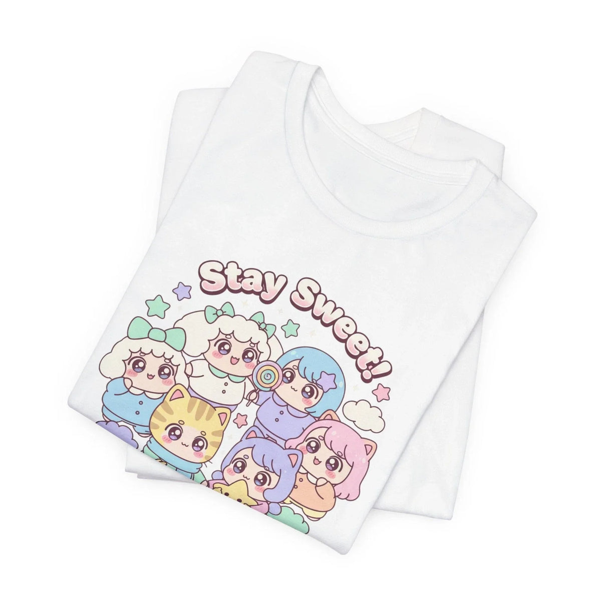 Stay Sweet kawaii tshirt, anime characters Tee, cute pastel shirt, candy kawaii
