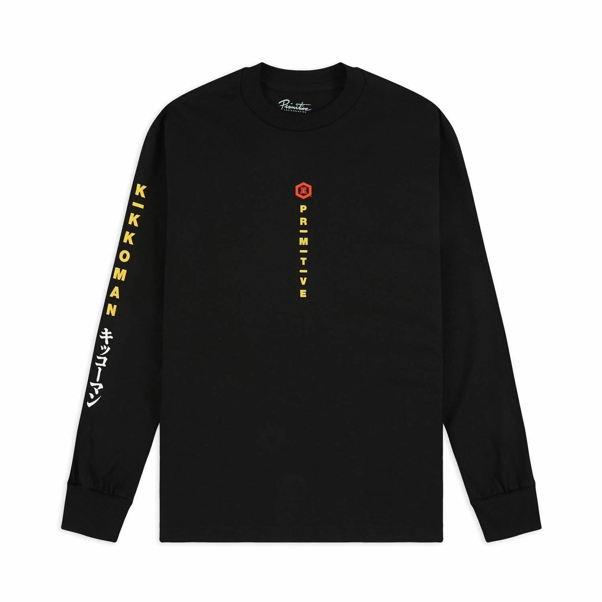 Primitive KIKKOMAN SEASON L/S Black Multi Graphic Regular (D) Men's T-Shirt
