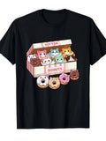 Kawaii Kitten Donuts T-Shirt | Cute Cat Pastry Bakery Graphic Tee