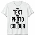 Personalised Unisex T Shirt Custom Name Text Photo Handmade Create Your Own