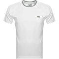 LACOSTE TIPPED CREW COLLAR T-SHIRT WHITE SIZE (8) 3XL RRP £60 BNWT