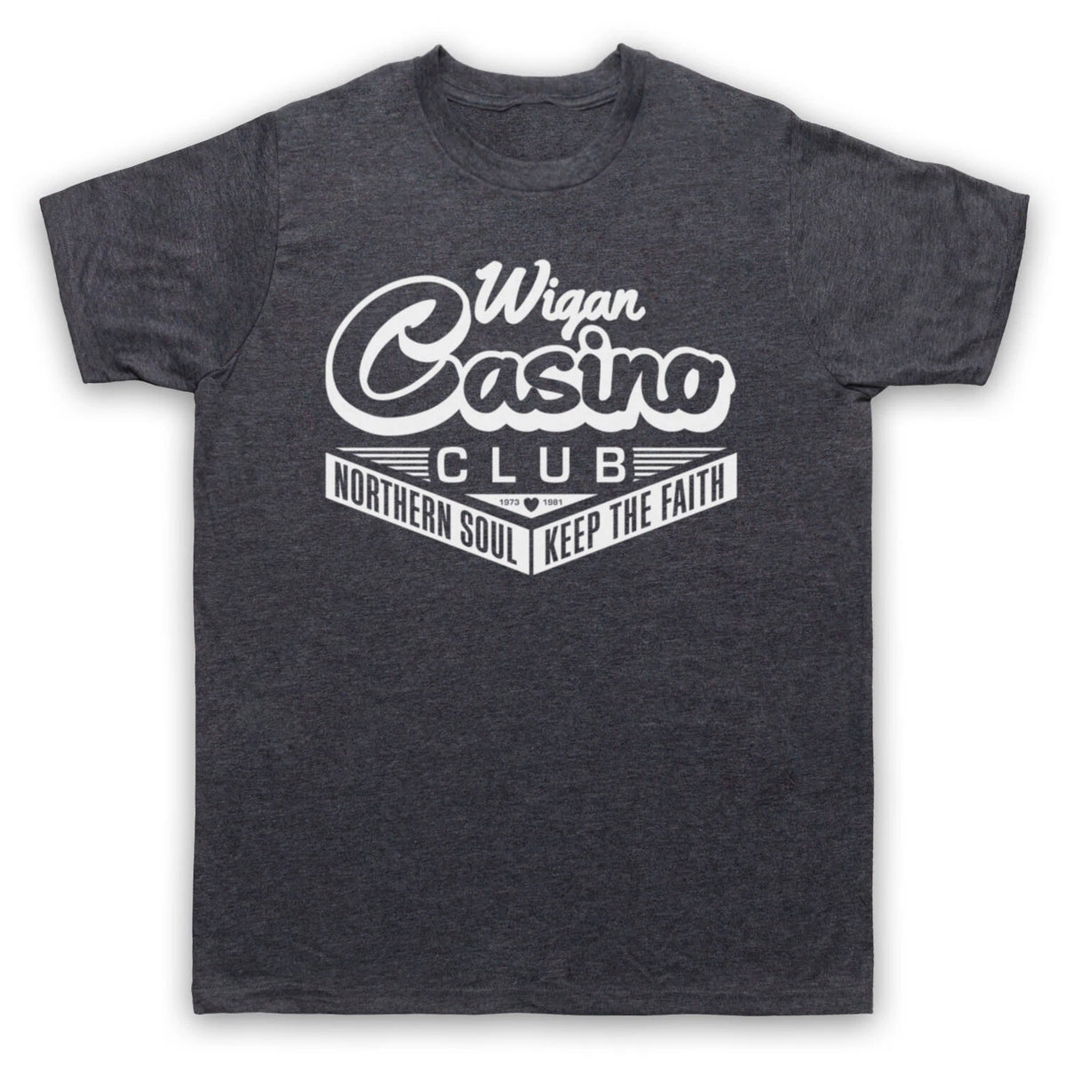 WIGAN CASINO NORTHERN SOUL MUSIC 70'S DANCING VENUE MENS & WOMENS T-SHIRT