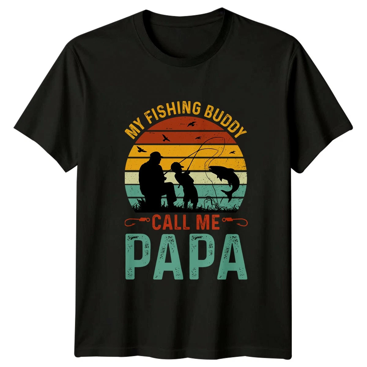 My Fishing Buddy Call Me Mens T-Shirt Grandpa Fishing Fathers Day Gift