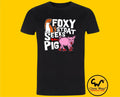 Rik Mayall Bottom FOXY STOAT SEEKS PIG tshirt tee T-shirt funny carbon neutral