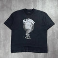 Y2K Black All Saints Grunge Skull Logo Oversized Faded T-Shirt