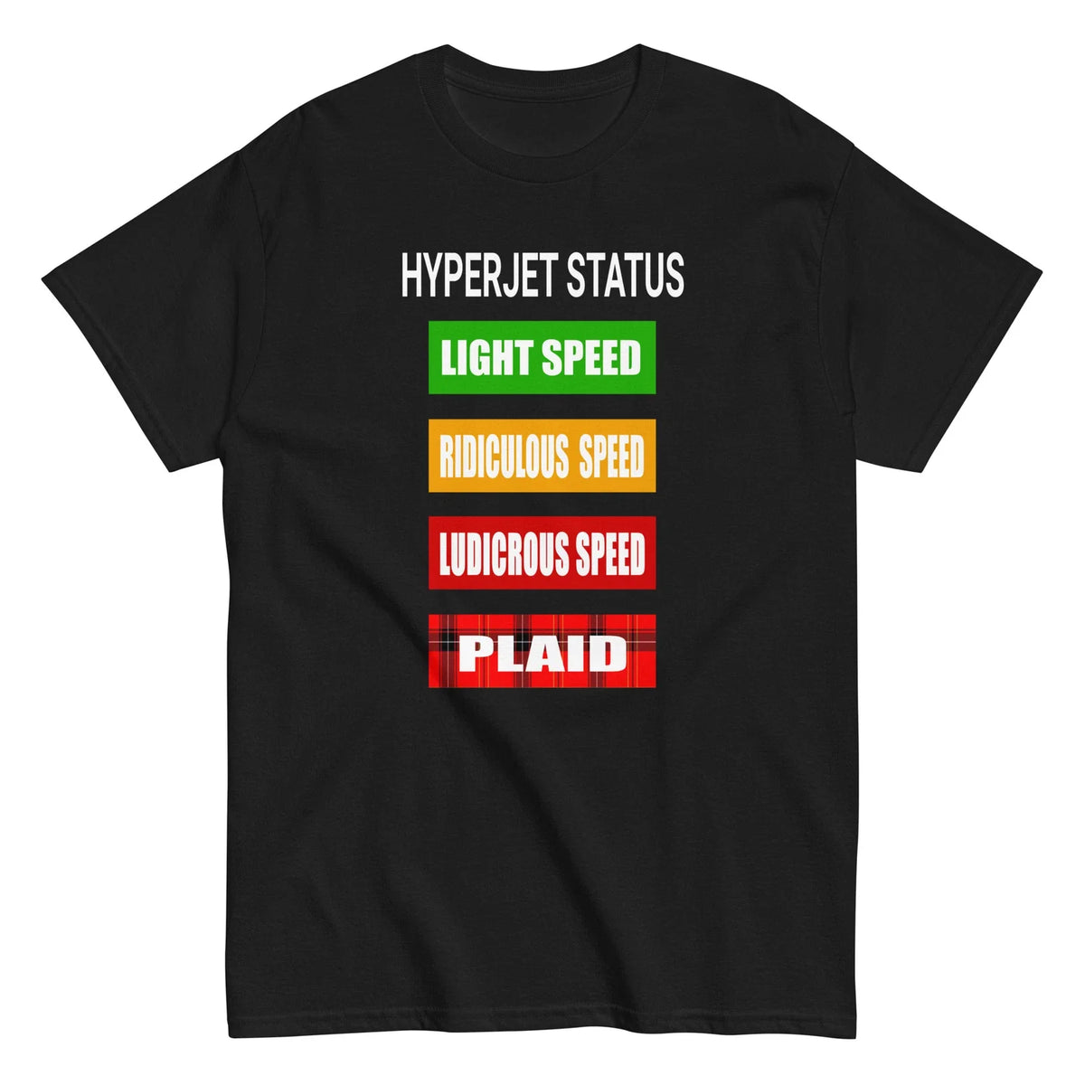 Hyperjet Status - Funny Ludicrous Speed Movie Quote, Spaceballs Shirt - Unisex