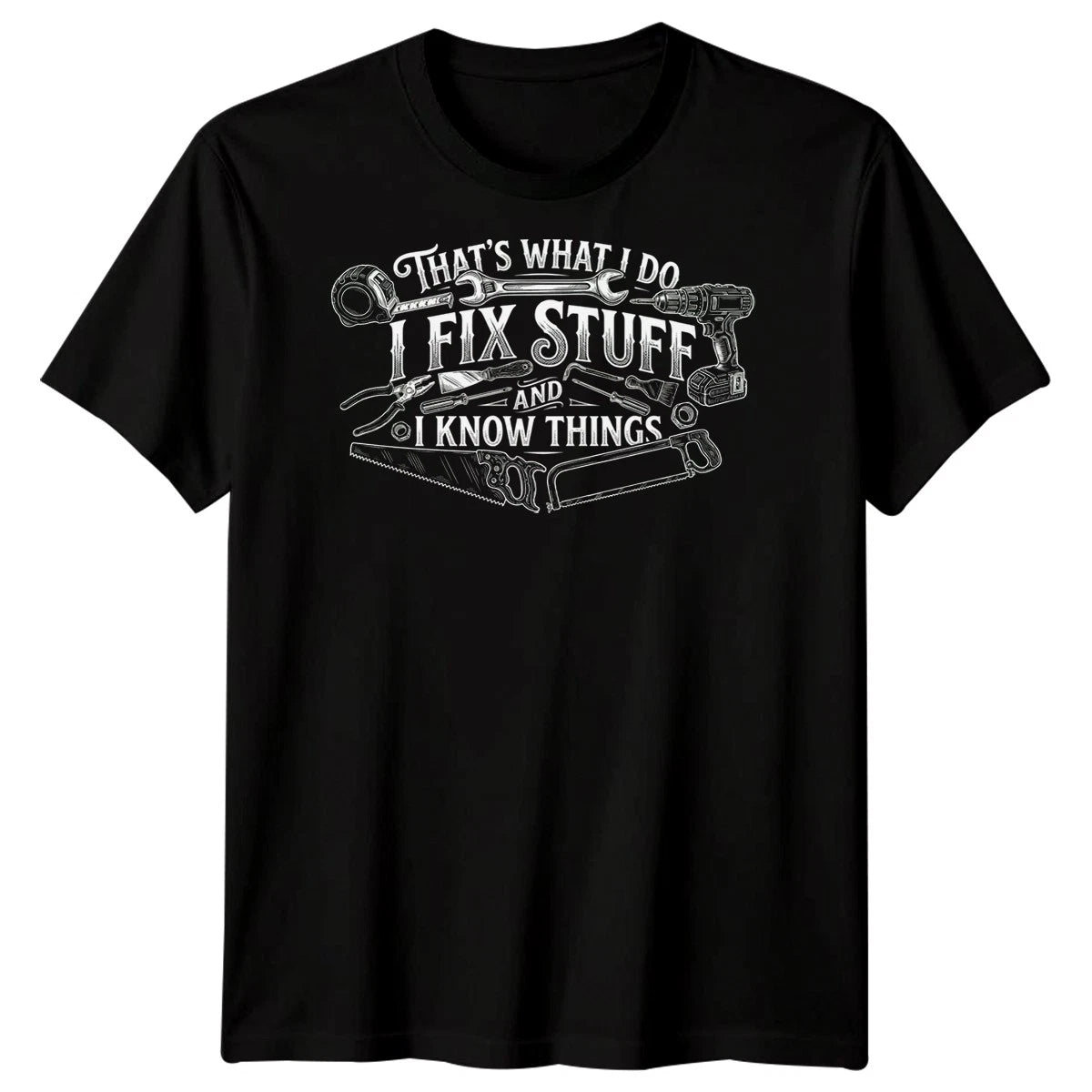 I Fix Stuff Mens T Shirt Funny Plumber Electrician Mechanic Graphic Tee