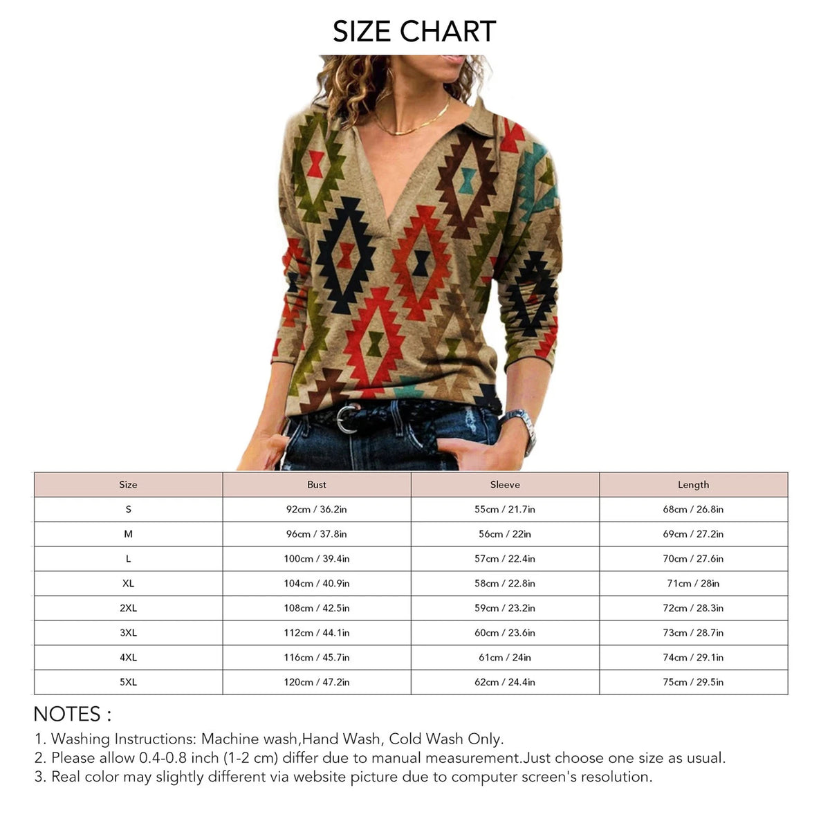 Woman V Neck Printed Shirt Stylish Look For Casual Or Party Polyester Excellent