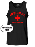 MEN'S PERSONALIZED LIFEGUARD CUSTOM FUNNY BEACH SAFETY PARTY HALLOWEEN TANK TOP