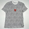 Keith Haring T Shirt XS White Monogram Print Heart Patch Streetwear Art