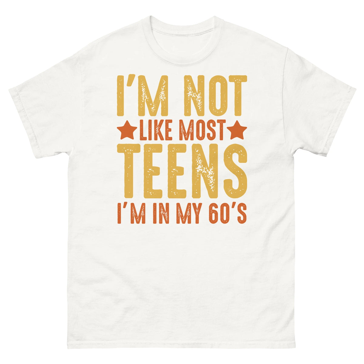 I’m Not Like Most Teens I’m in My 60’s Sarcastic Novelty Men's Classic Tee