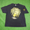 Anchor Blue T-Shirt Mens XL Faded Black Money Graphic Y2K Streetwear