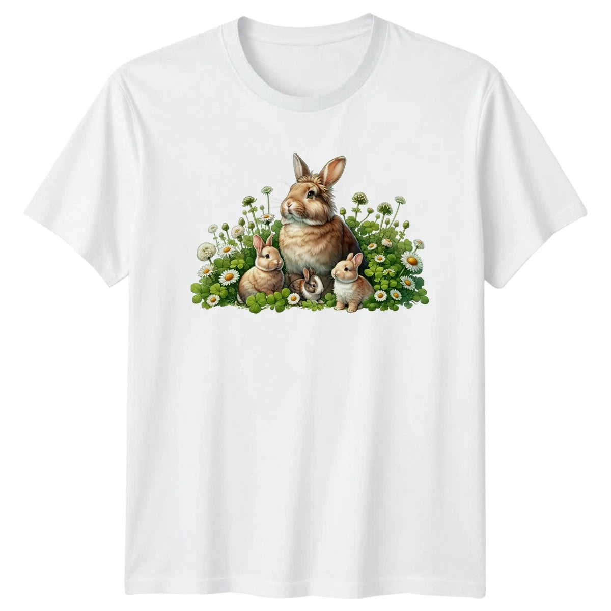 Bunny Family T-Shirt Rabbits Gift For Him And Her