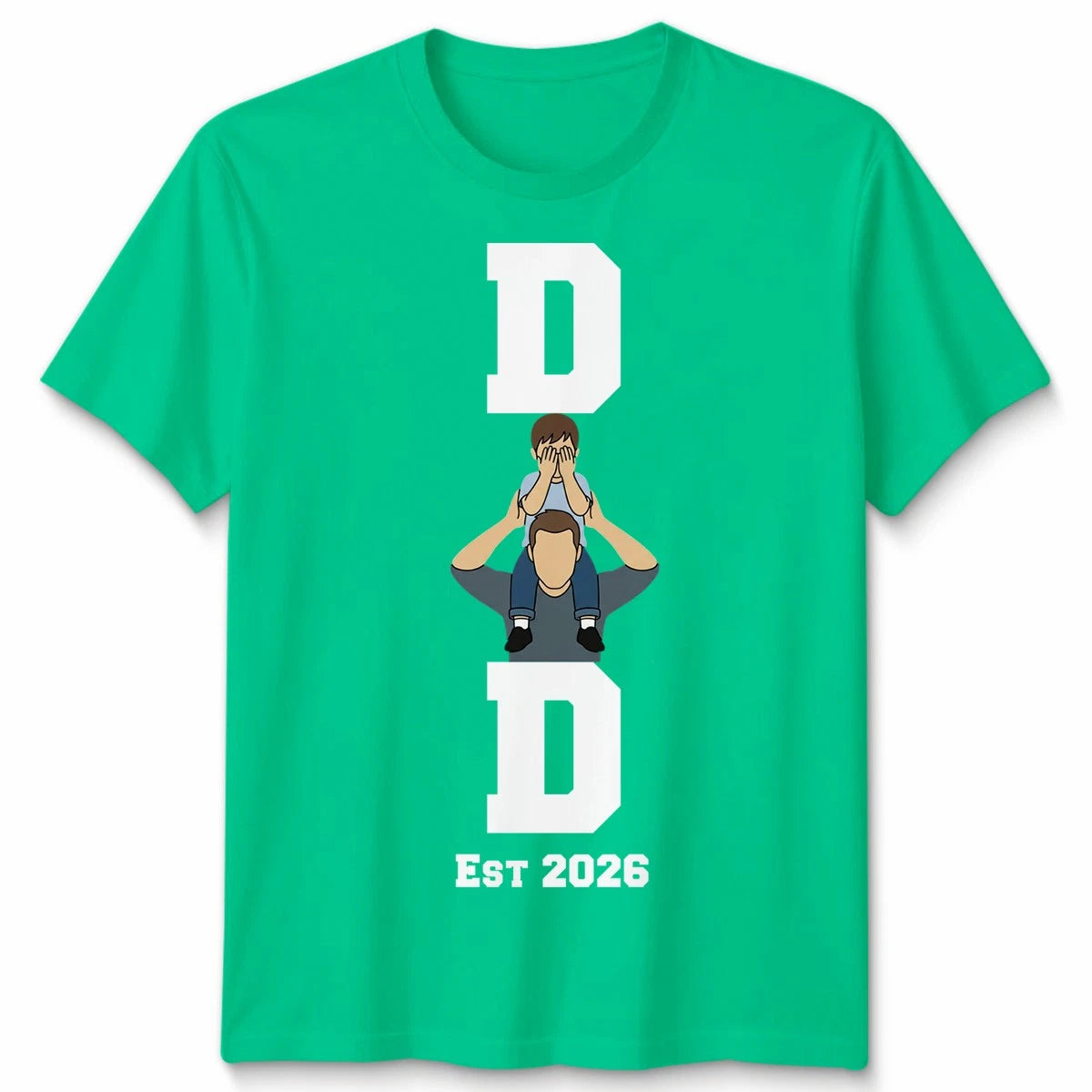 Personalized Embroidered Dad Mens T Shirt Custom Father Photo Graphic Tee