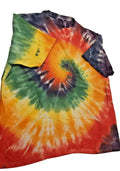 HANES BEEFY T Shirt Pre Shrunk Tie dye Unisex Size XL Hippie Retro Boho Vibrant