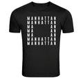 Manhattan New York Minimalist Typography Graphic T-Shirt NYC Urban Tee