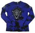 Affliction Shirt Mens XL Black Label Rhinestone Skull Nighthawk Trail Grunge