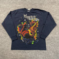 Vintage Hustler's Ambition Panther Snake Shirt Medium 19x24 Blue