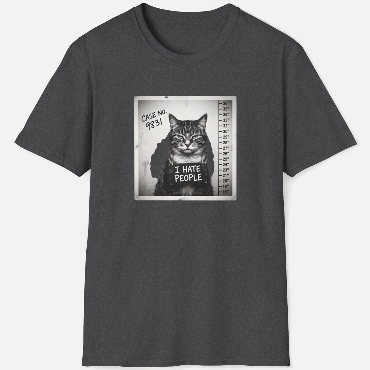 I Hate People Cat Shirt – Funny Mugshot Graphic Tee