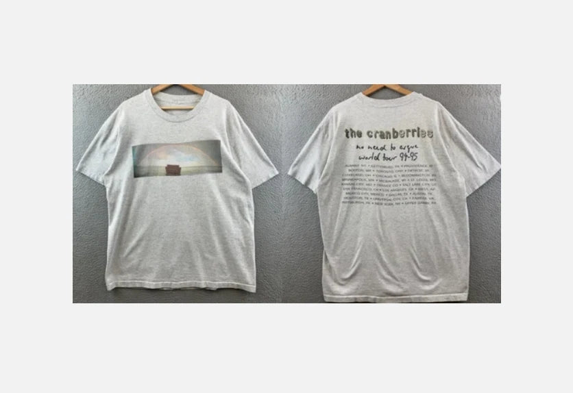 The Cranberries No Need To Argue World Tour 94-95 T-shirt Band Tee XL