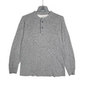 LL Bean River Driver Henley Shirt Mens Medium Long Sleeve Traditional Fit Gray