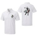 Customised Printed Left chest & Back Polo T-shirt, Custom Workwear Polo T Shirt
