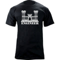 US Army Engineer Branch Insignia Castle Veteran Graphic T-Shirt