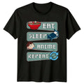 Eat Sleep Anime Repeat Ramen Funny Otaku Kawaii Graphic T-Shirt