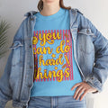You Can Do Hard Things Teacher T-Shirt, Inspirational School Tee, Positive Quote