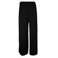 Ladies Palazzo Wide Leg Flared Elasticated Stretch Plain Trousers Womens Wide