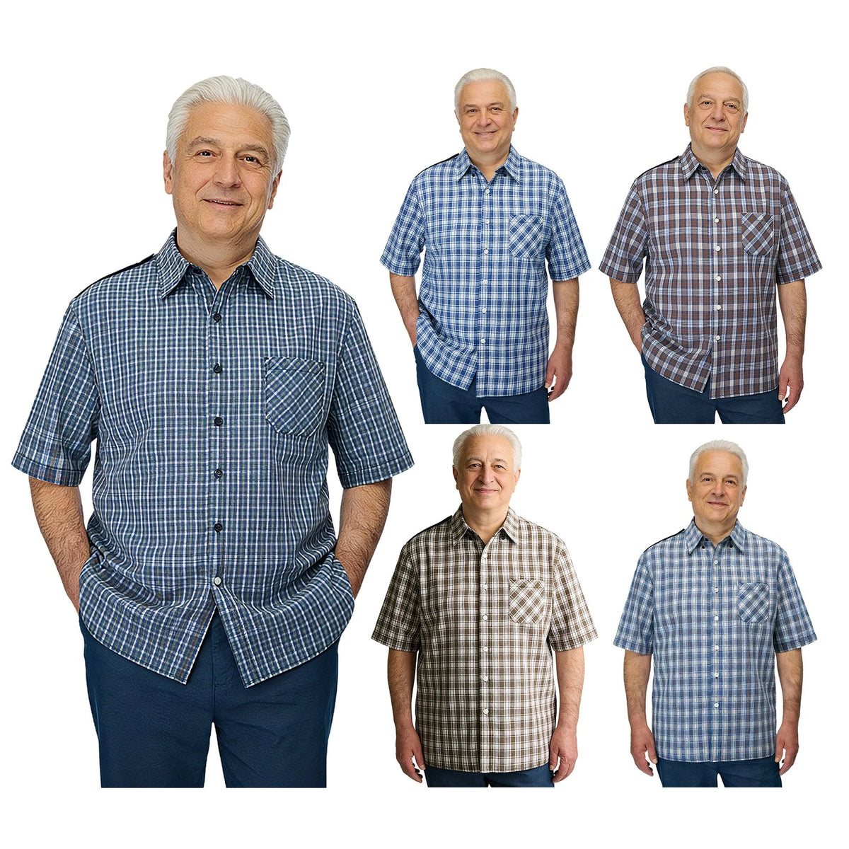 Men's Tank Top Daily Wear Undershirts Open Back T-Shirt Button Shirts Adaptive