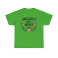 Sarcastic? Me? Never Owl T-Shirt | Funny Floral Owl Tee