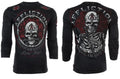 AFFLICTION Men's Long Sleeve T-Shirt REST IN GREASE Black Tattoo Biker S-3XL