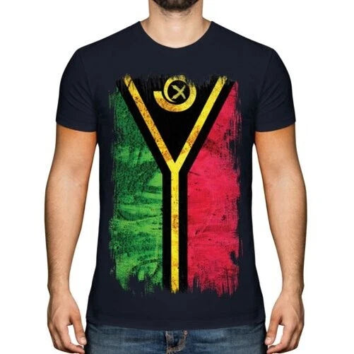 Vanuatu Grunge Flagge Herren T-Shirt Ni-Vanuatu Vanuatuan Geschenk