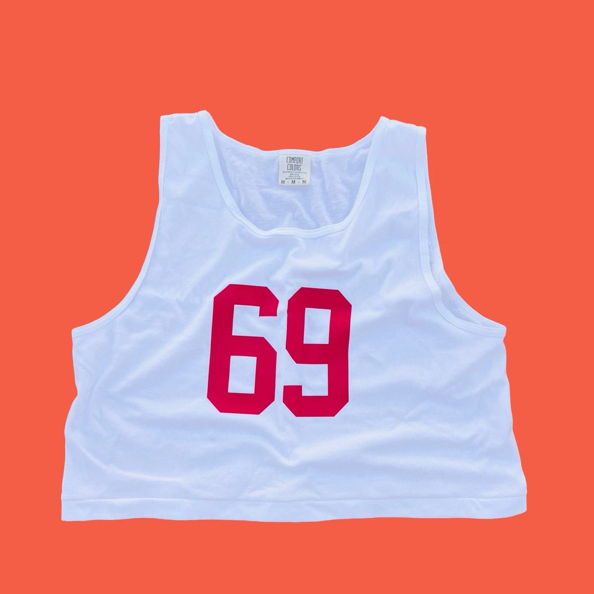 Varsity Personalization number Custom print men white crop tank top