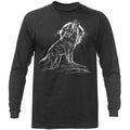 Howling Wolf Moonlight Wilderness Outdoor Wildlife Nature Long Sleeve T-Shirt
