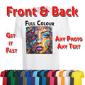 Personalised Red T Shirt Your Image Custom Photo Printed Stag do Hen Party