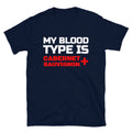 Sauvignon Positive Wine Blood Type Funny Alcohol T-Shirt