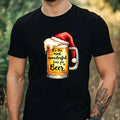 Mens Christmas Beer Theme Cotton T-Shirt Size XS to 5XL