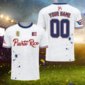 Personalized Puerto Rico Soccer Jersey: Boricua Flag, Custom Name & Number