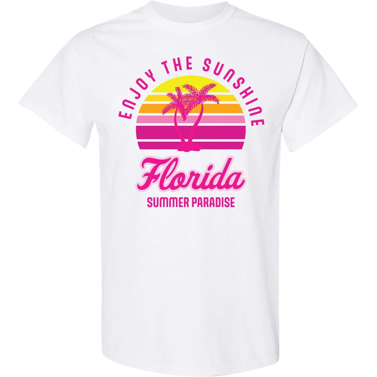 Inktastic Enjoy The Sunshine Florida Summer Paradise T-Shirt Palm Trees Beach