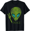 Alien Peace Cool Funny Cute UFO Lover Birthday Gift T-Shirt Small