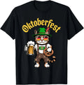 Funny Oktoberfest Cute Cat Pretzel Beer Party Unisex T-Shirt