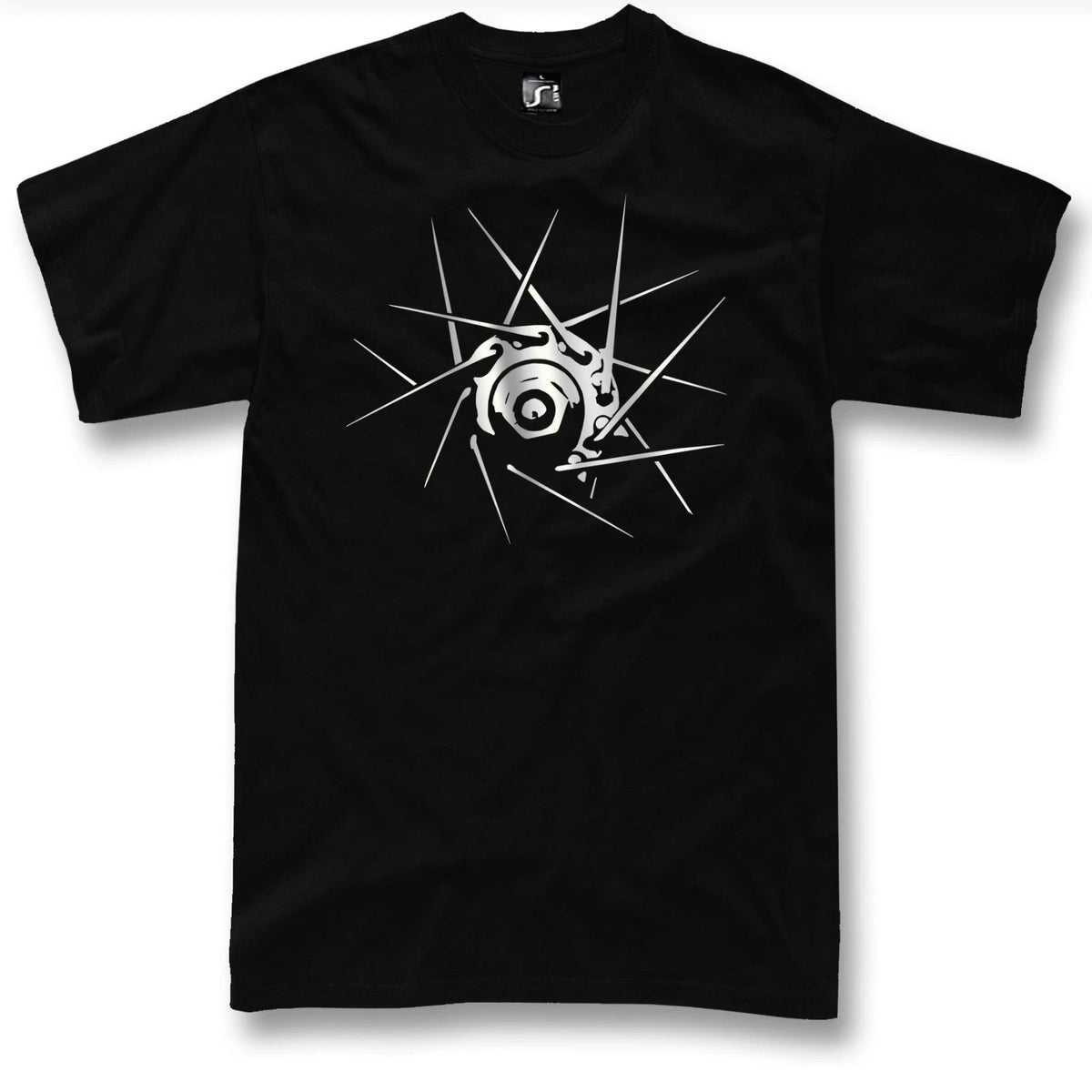 Cycling Wheel Hub T-Shirt Minimal Bike Spokes Design Cyclist Bicycle Tee