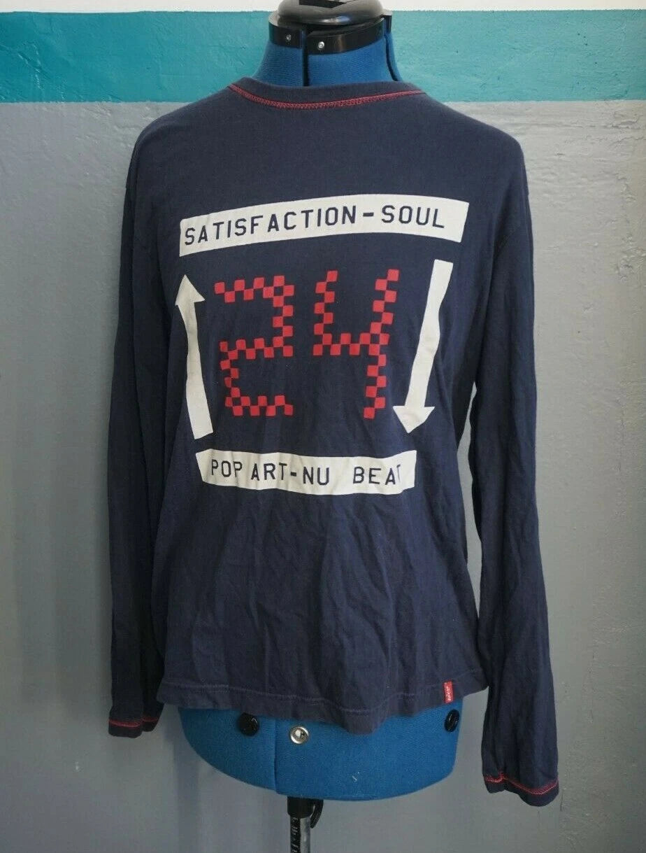 Mens Levi’s Long Sleeved T Shirt SMALL RED TAB northern soul/pop art 24 ska