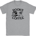 Books and Coffee T-Shirt Funny Reading Novel Caffeine Hobby Graphic Tee